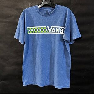 Vans Checkered Blue Graphic T-Shirt for Men